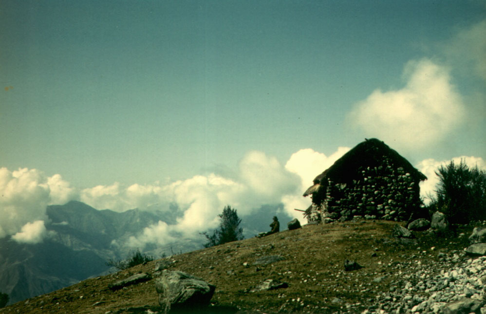 La maison du Brujo, dans les Andes  5000 m. Photo Aliaga.